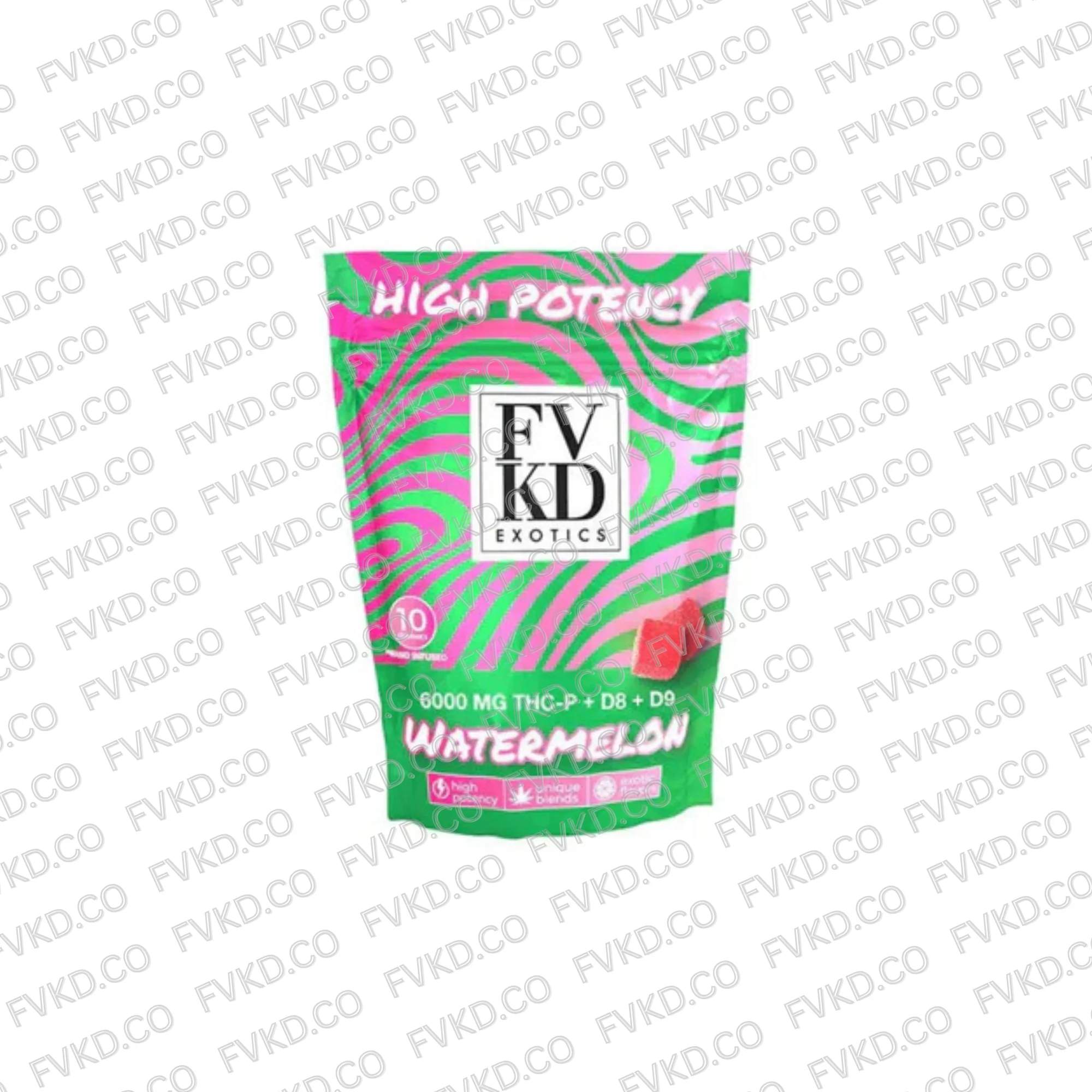 FVKD HIGH POTENCY THC-P+D8+D9 GUMMIES 6000MG , III - Image 4