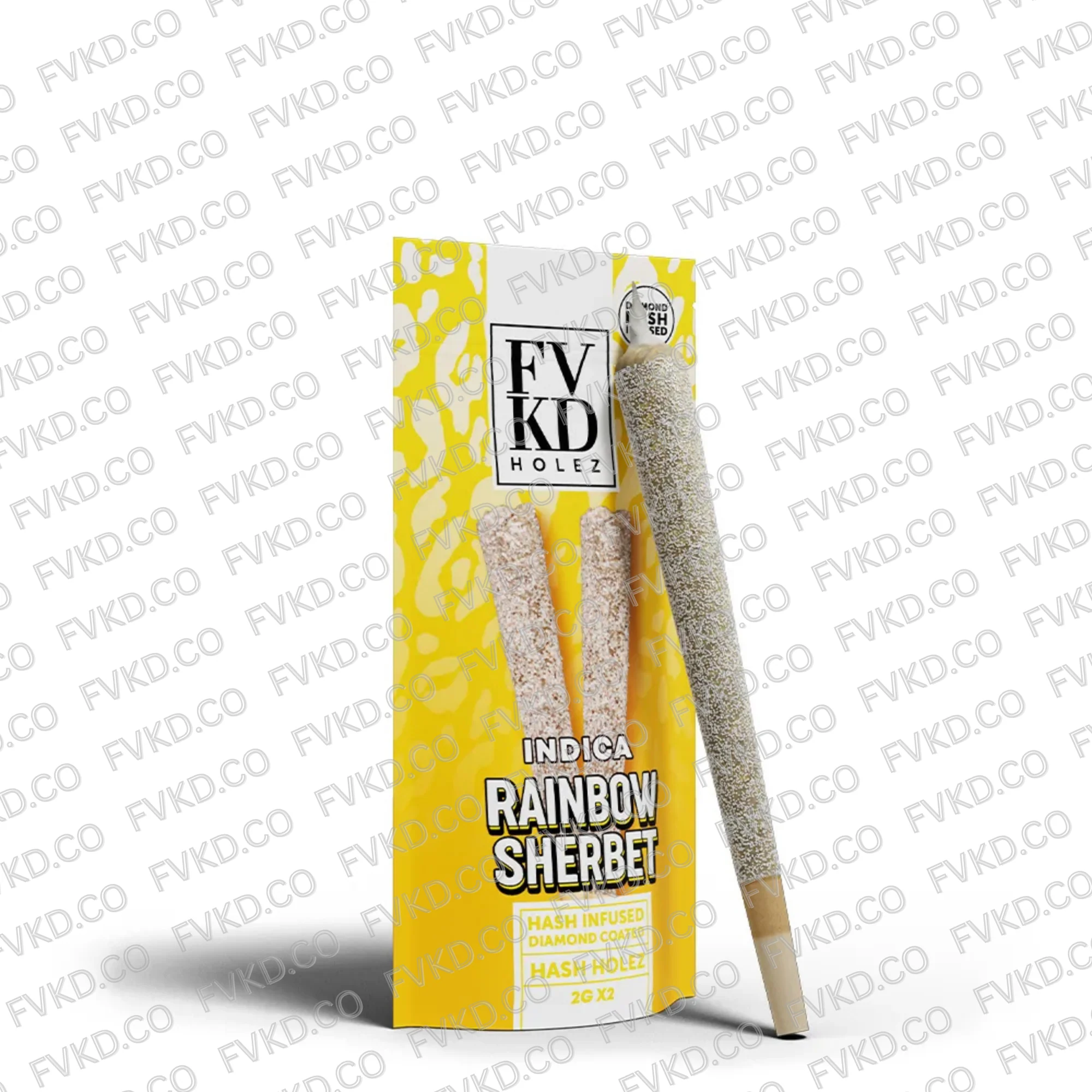 FVKD DIAMOND INFUSED HASH HOLE PREROLLS 2G - Image 4